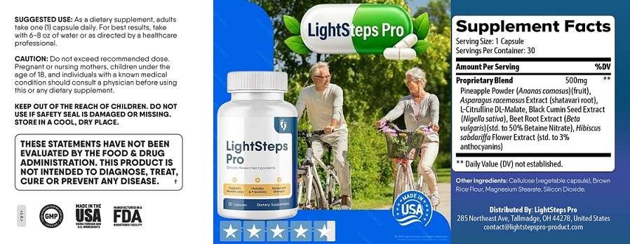 LightSteps Pro Ingredients